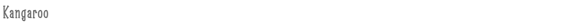 Sample characters Kangaroo Font