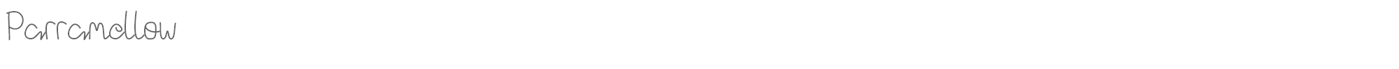 Sample characters Parramellow Font