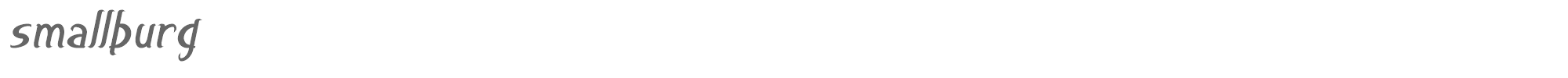 Sample characters Smallburg Font