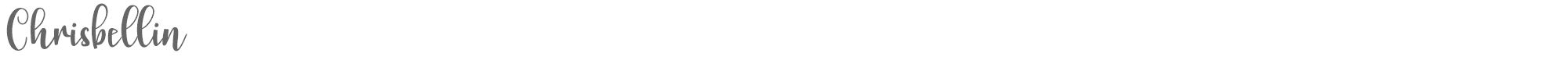 Sample characters Chrisbellin Font