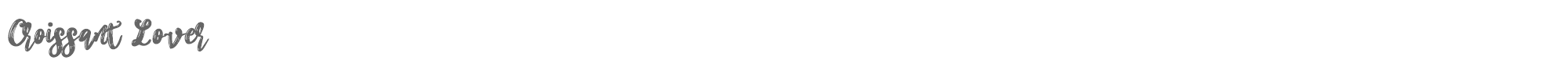 Sample characters Croissant Lover Font