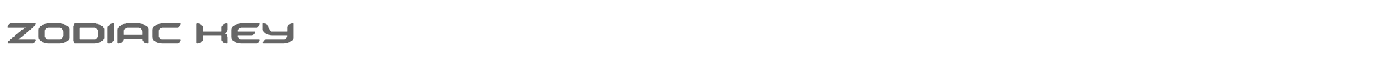 Sample characters Zodiac Key Font
