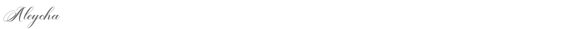 Sample characters Aleycha Font