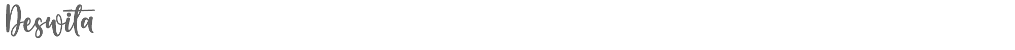 Sample characters Deswita Font