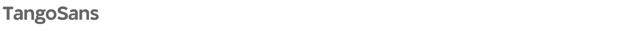 Sample characters Tango Sans Font