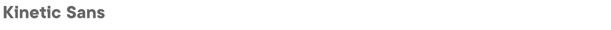 Sample characters Kinetic Sans Font