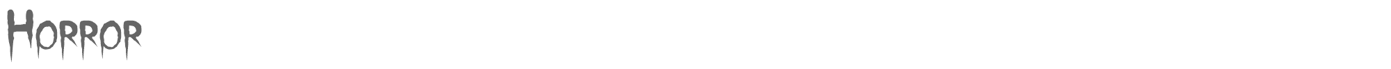 Sample characters Horror Font