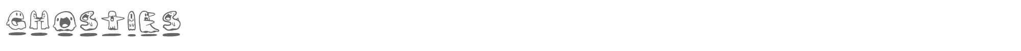 Sample characters Ghosties Font