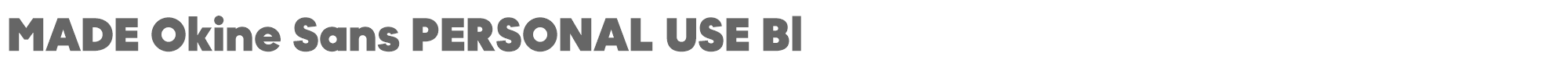Sample characters MADE Okine Sans Font