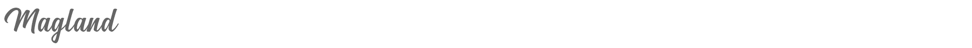 Sample characters Magland Font