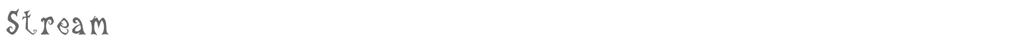 Sample characters Stream Font