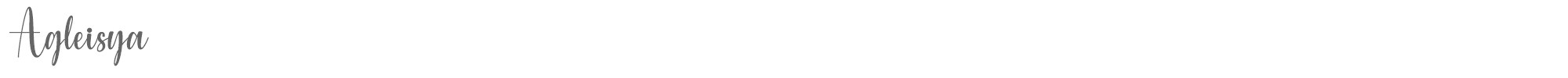 Sample characters Agleisya Font