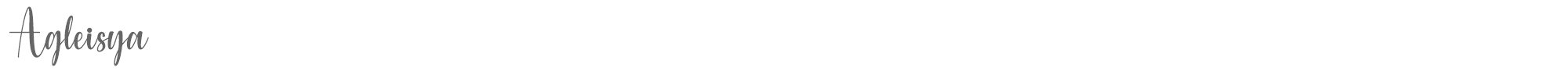 Agleisya Agleisya.ttf font preview