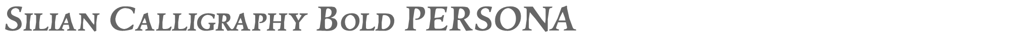 Silian Calligraphy SilianCalligraphyBold_PERSONAL_USE_ONLY.otf font preview