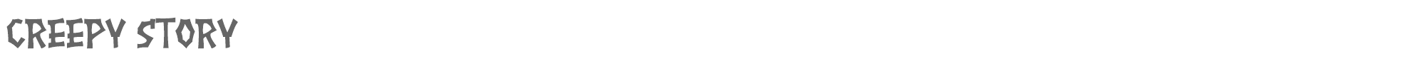 Sample characters Creepy Story Font