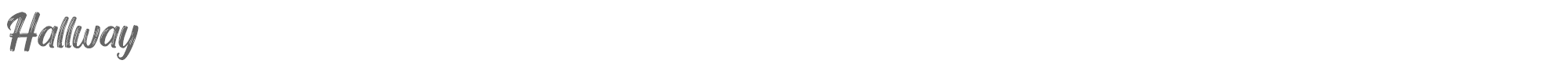 Sample characters Hallway Font