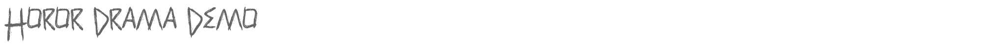 Sample characters Horor Drama Font