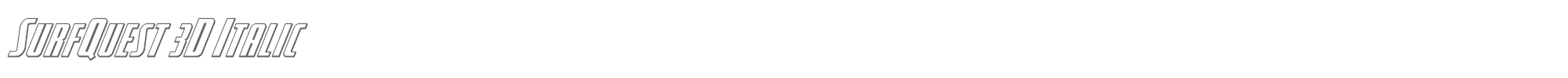 SurfQuest surfquest3dital.ttf font preview