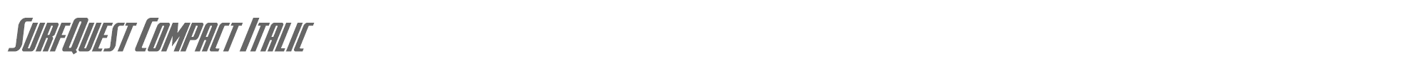 SurfQuest surfquestcompactital.ttf font preview
