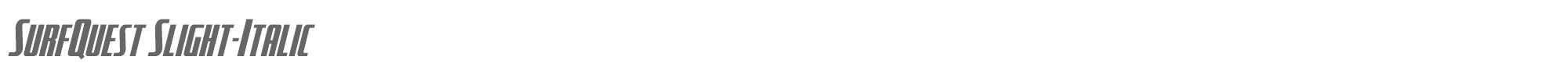 SurfQuest surfquestslightital.ttf font preview