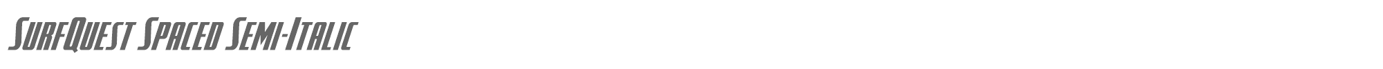 SurfQuest surfquestspacedsemital.ttf font preview