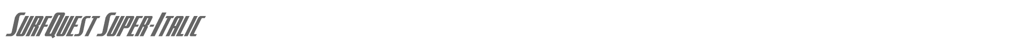 SurfQuest surfquestsuperital.ttf font preview