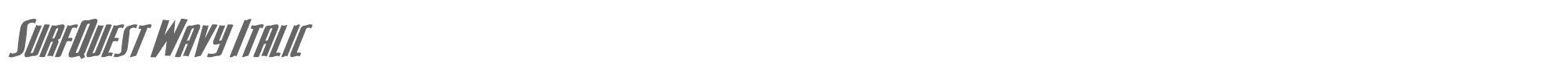 SurfQuest surfquestwavyital.ttf font preview