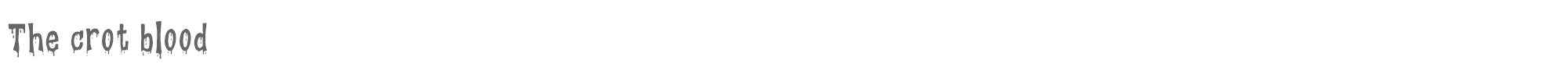 Sample characters The Crot Blood Font