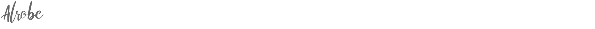 Sample characters Alrobe Font