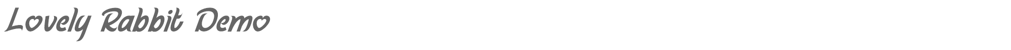 Lovely Rabbit LovelyRabbitDemoItalic.ttf font preview