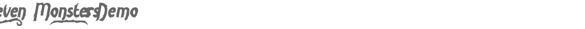 Sample characters Seven Monsters Font