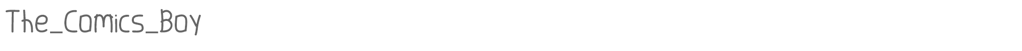 Sample characters The Comics Boy Font