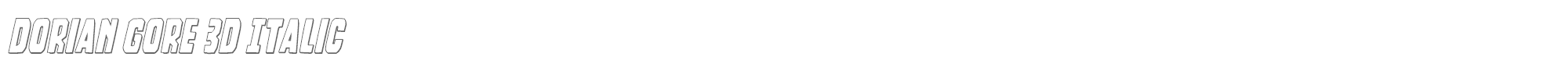 Dorian Gore doriangore3dital.ttf font preview