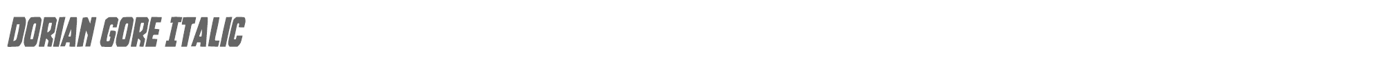 Dorian Gore doriangoreital.ttf font preview