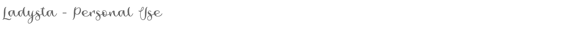 Sample characters Ladysta Font