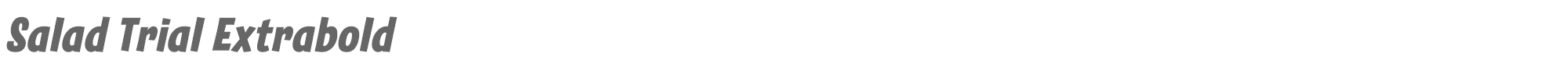 Salad Salad-Extrabold-Italic-trial.ttf font preview