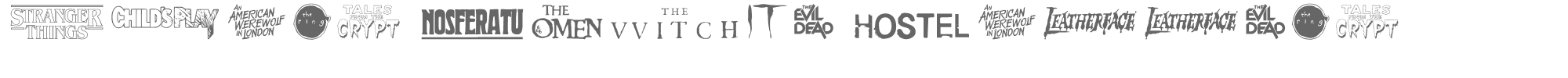 Sample characters Scary Movie Gallery Font