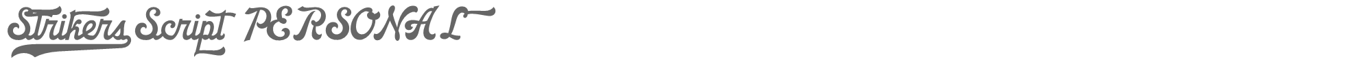 Strikers Script StrikersSwash_PERSONAL_USE_ONLY.otf font preview