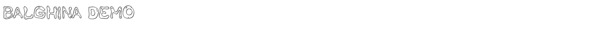Sample characters Balghina Font