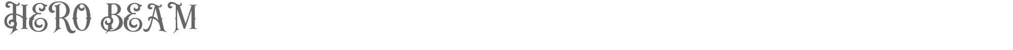 Sample characters Hero Beam Font