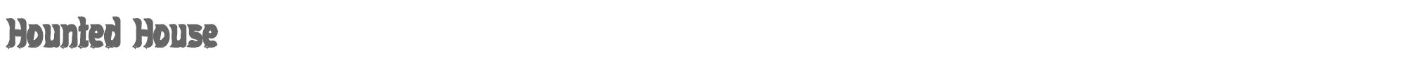 Sample characters Hounted House Font