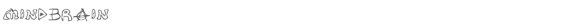 Sample characters Mind Brain Font