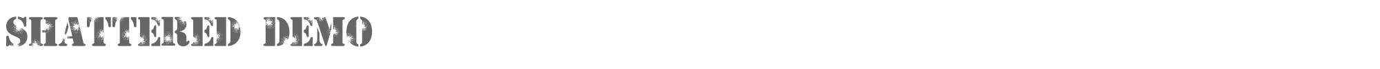 Sample characters Shattered Font