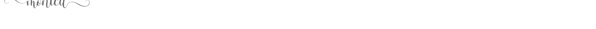 Sample characters Monica Font