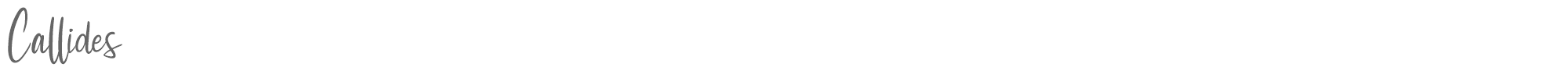 Sample characters Callides Font