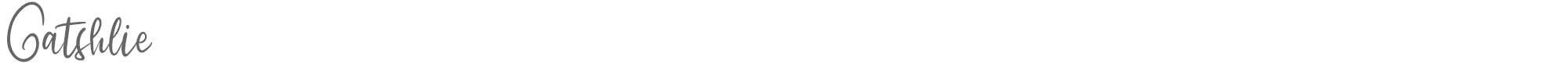 Sample characters Gatshlie Font