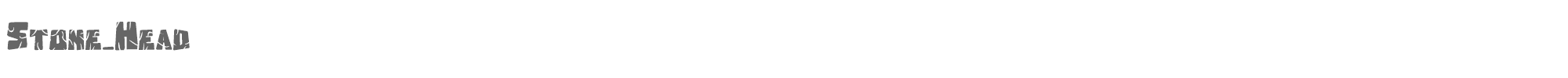 Sample characters Stone Head Font