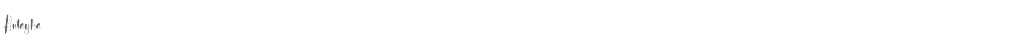 Sample characters Antayha Font