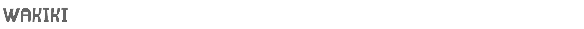 Sample characters Wakiki Font