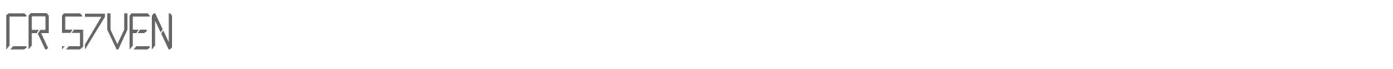 Sample characters CR S7ven Font